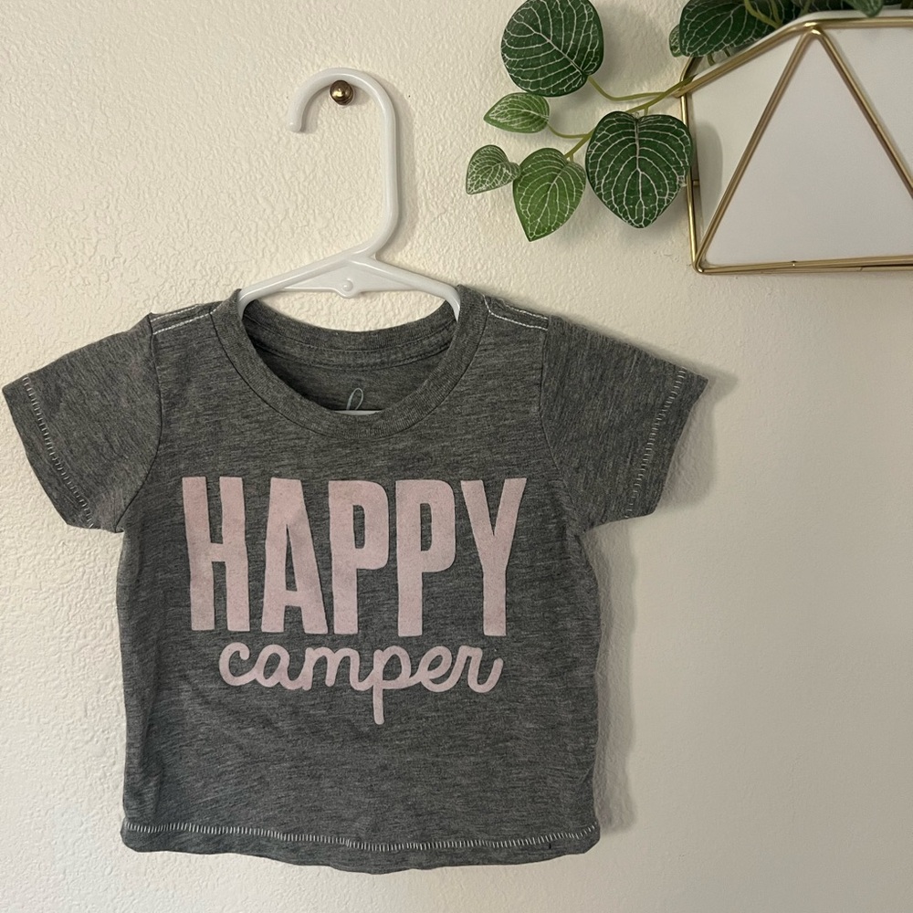 Peek Gray and Pink Happy Camper Tee